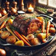 pork shoulder pot roast with winter vegetables