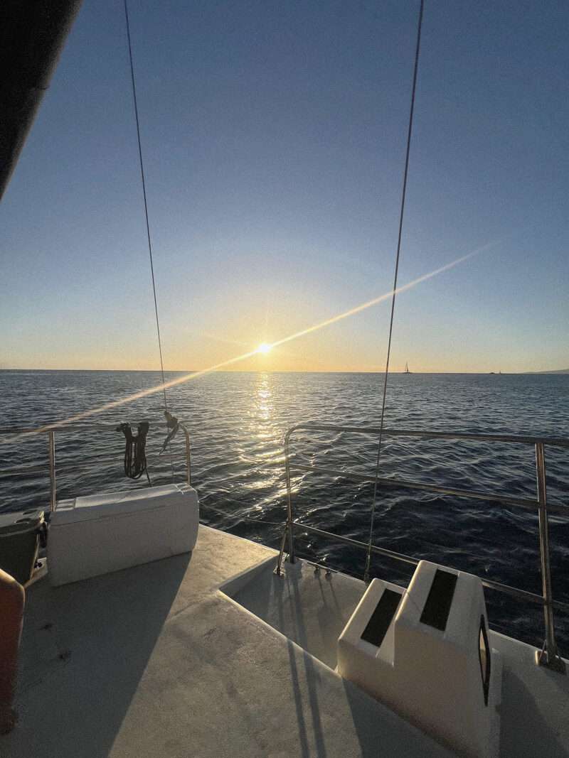 Sailing into the sunset in Hawaii